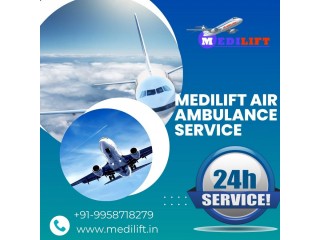 24-hour Book Medilift Air Ambulance Service in Varanasi with Advanced Features for Needy