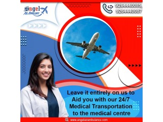 Elect the Prompt Class ICU Air Ambulance Service in Raipur by Angel