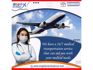 Book the Top Rated Medical Air Ambulance Service in Varanasi by Angel