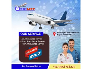 Take Medilift Air Ambulance Service in Varanasi with All Medical Enhancement Care