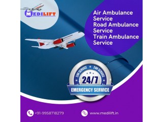 Book the Top Class Emergency Medical Air Ambulance Service in Bagdogra at Low Cost by Medilift