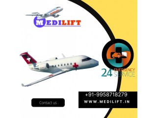 Book the Prompt Shifting Air Ambulance Service in Raipur by Medilift at Low Cost